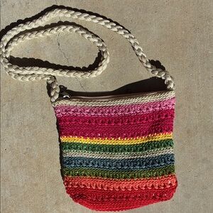 Multicolor Crochet Crossbody Bag